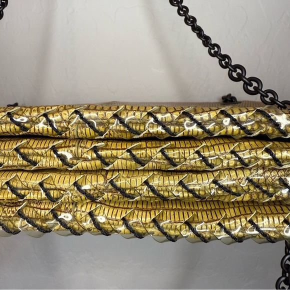 Bottega Veneta Lizard Shoulder Bag With Matching Compact Mirror One Size - Picture 7 of 15